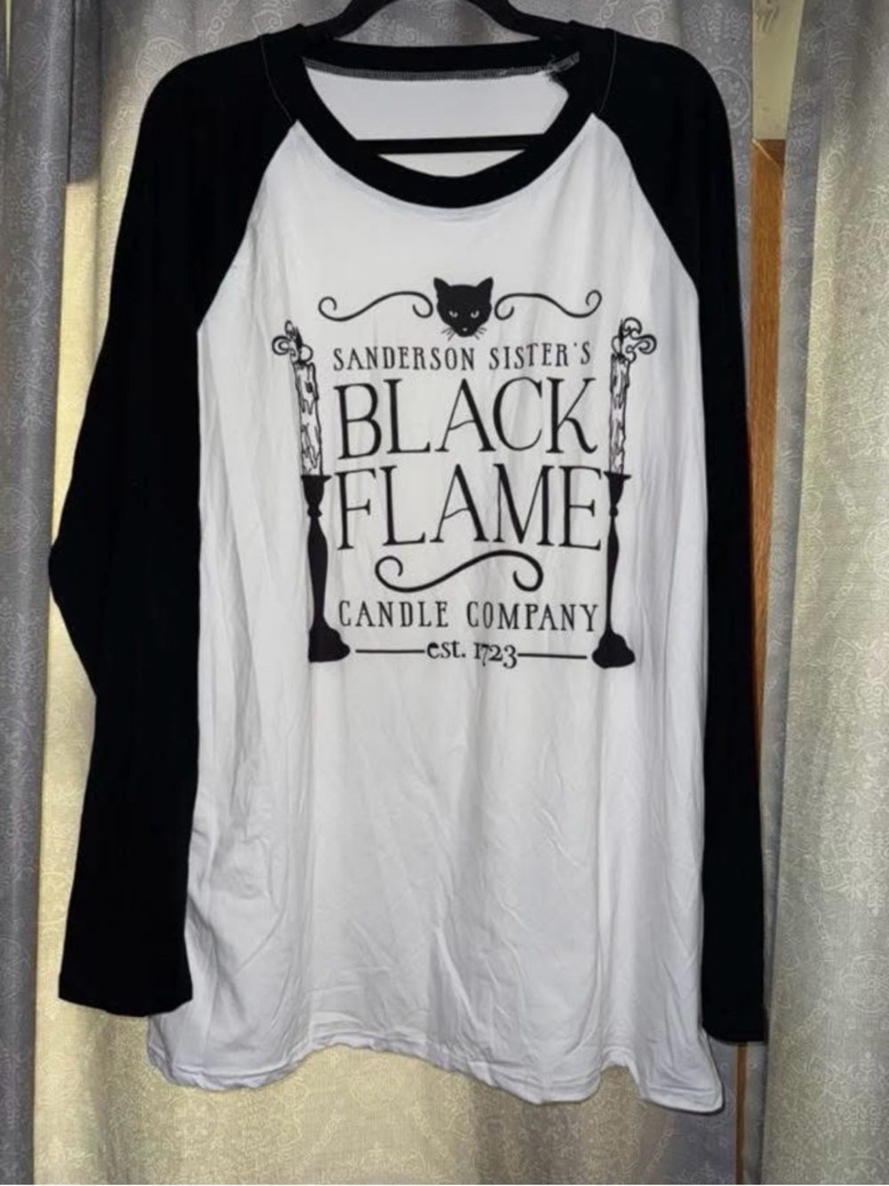 Black & White 'Black Flame' Raglan Graphic Tee
